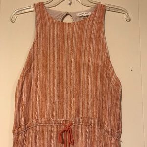 Honey Punch Burnt Orange Striped Dress